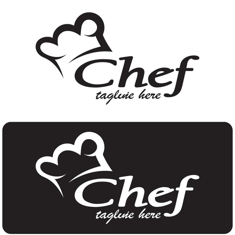 profissional logotipo chefe de cozinha ou cozinha chefe de cozinha chapéu.para negócios, casa cozinhar, e restaurante chef.bakery,vetor vetor