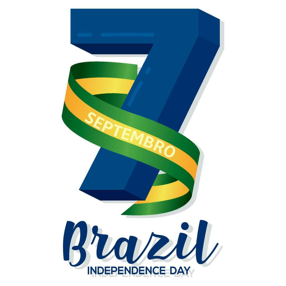 colori independência do Brasil setembro 7 poster vetor