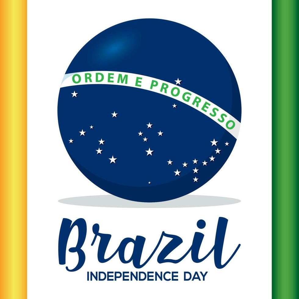 colori independência do Brasil setembro 7 poster vetor