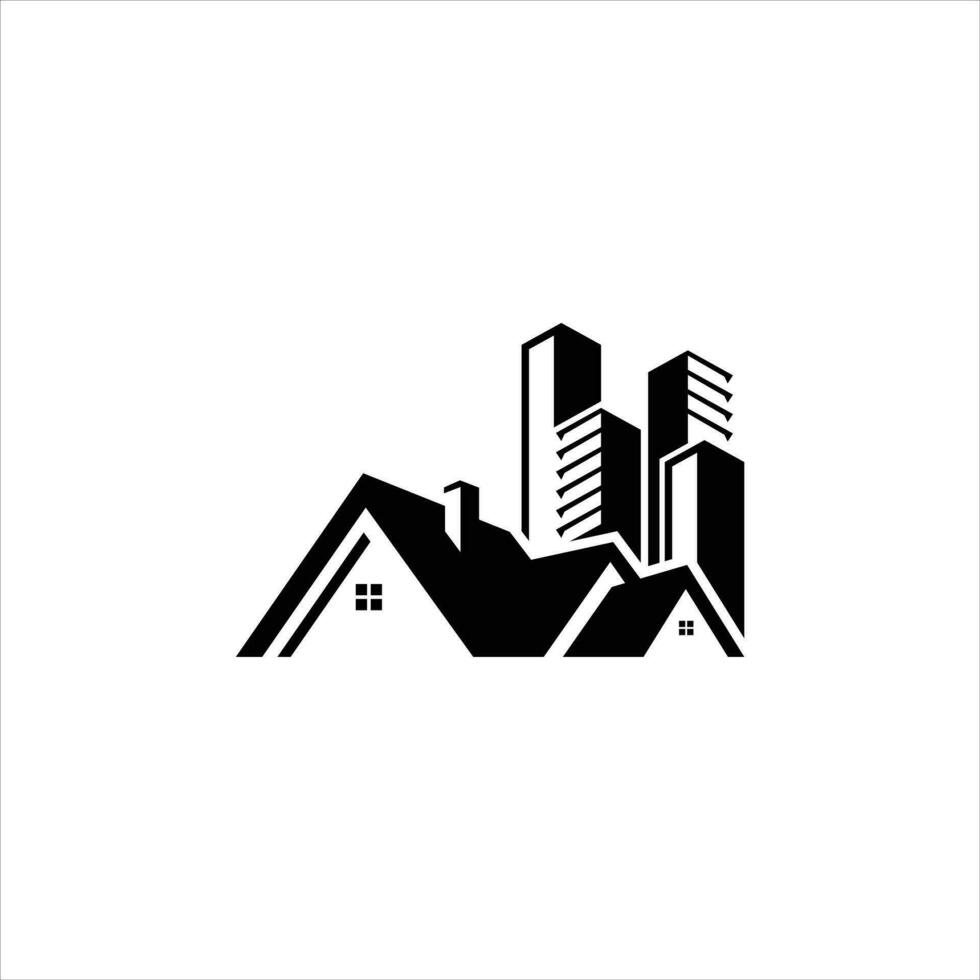 real Estado construção logotipo Projeto vetor modelo casa