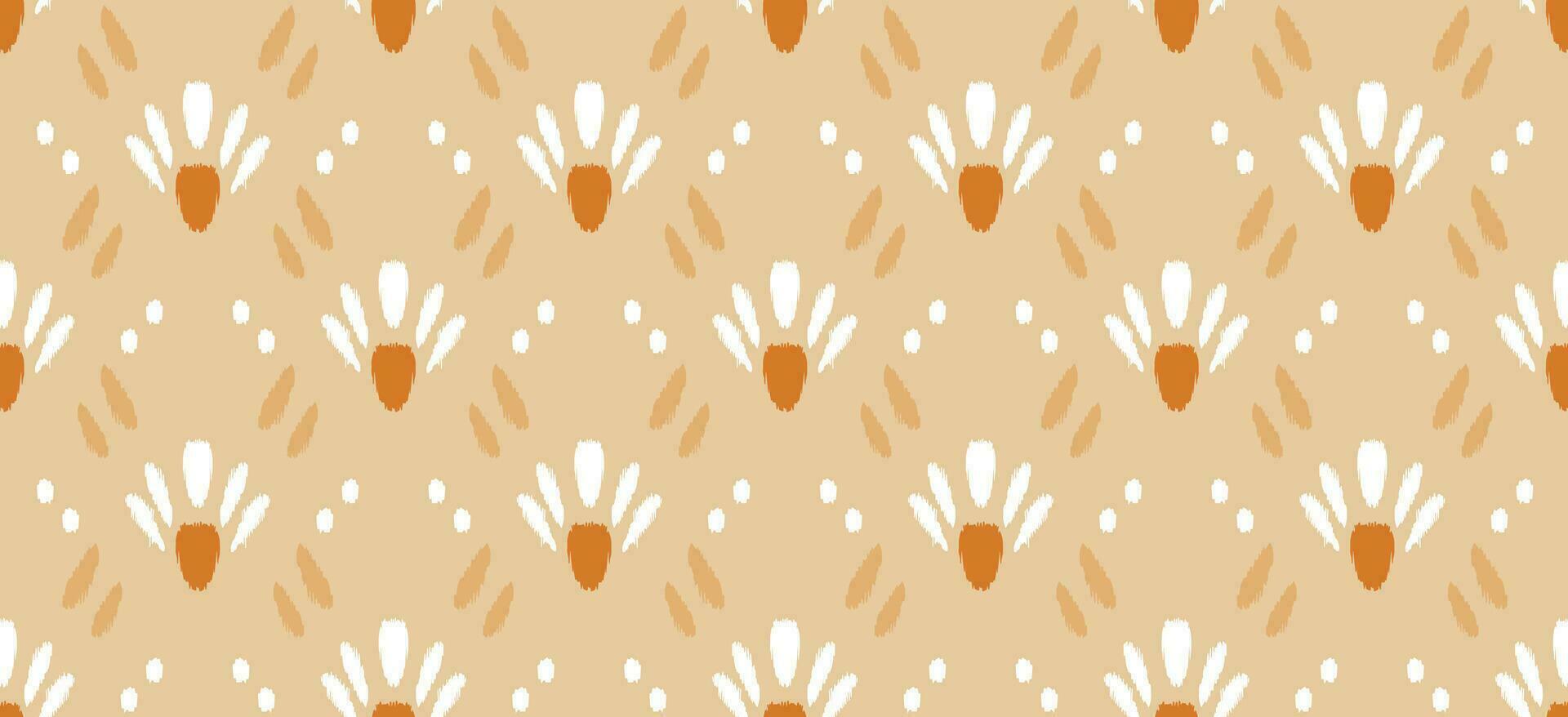 motivo étnico feito à mão lindo ikat arte. étnico abstrato floral laranja fundo arte. folk bordado, peruano, indiano, Ásia, marroquino, peru, e uzbeque estilo. asteca geométrico arte enfeite imprimir. vetor