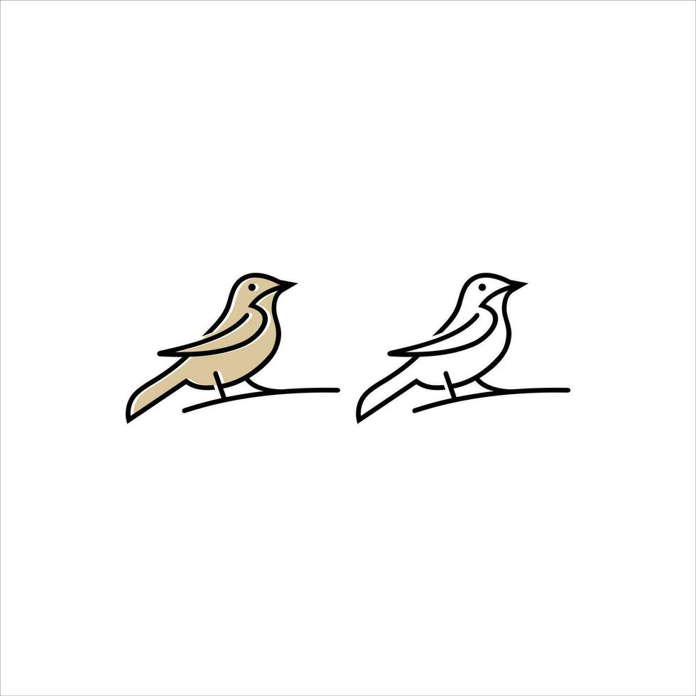 pássaro ícone plano. ilustração do pássaro vetor placa símbolo