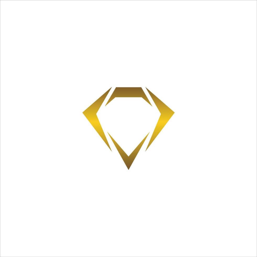 modelo de design de logotipo de conceito de diamante criativo vetor