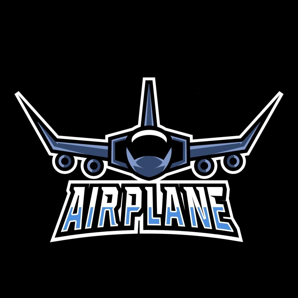 jato avião guerra soldado mascote jogo modelo de vetor de design de logotipo