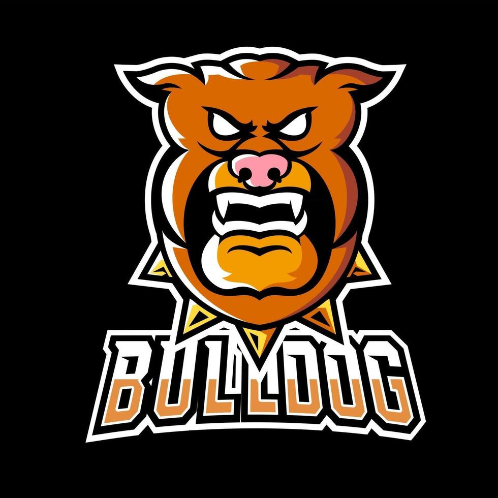 modelo de logotipo do mascote bulldog sport ou esport gaming, para sua equipe vetor