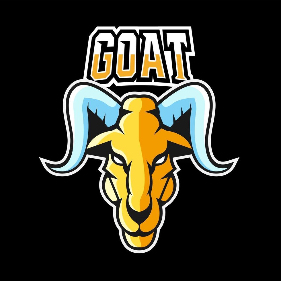 modelo de logotipo do mascote de goat sport ou esport gaming, para sua equipe vetor