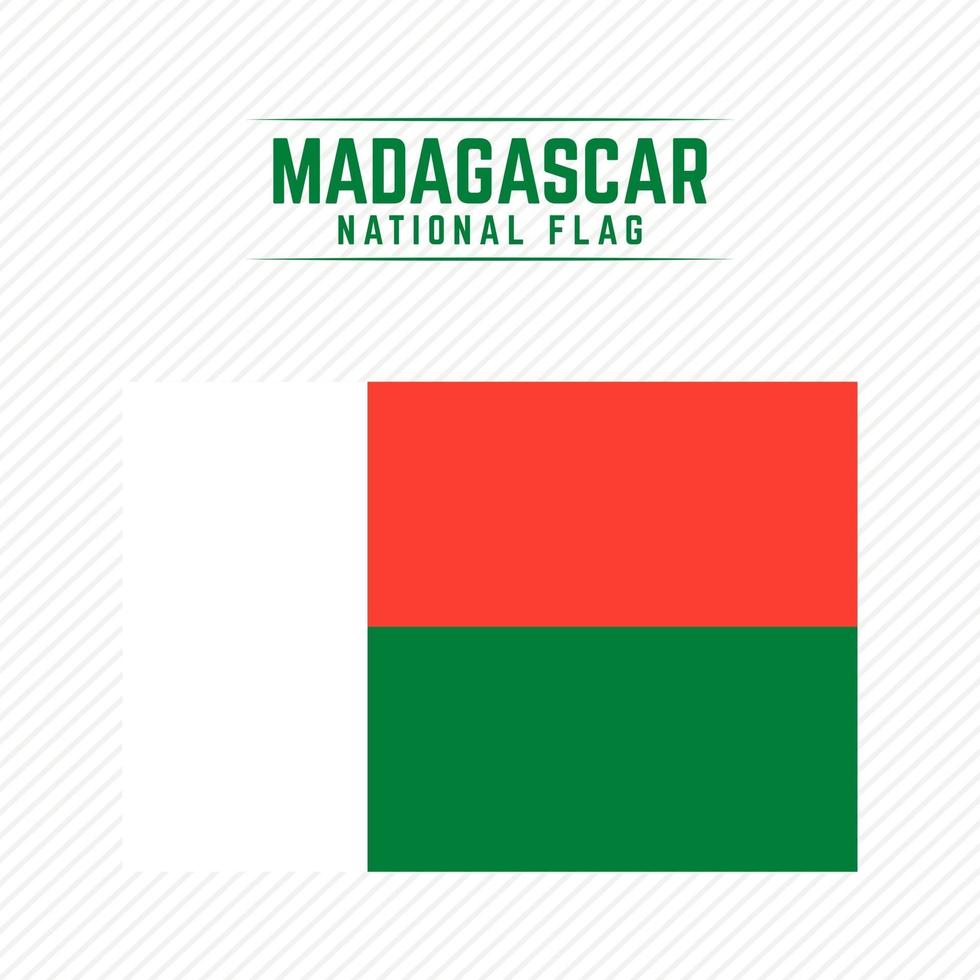 bandeira nacional de madagascar vetor