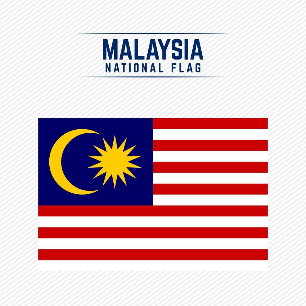 bandeira nacional da malásia vetor
