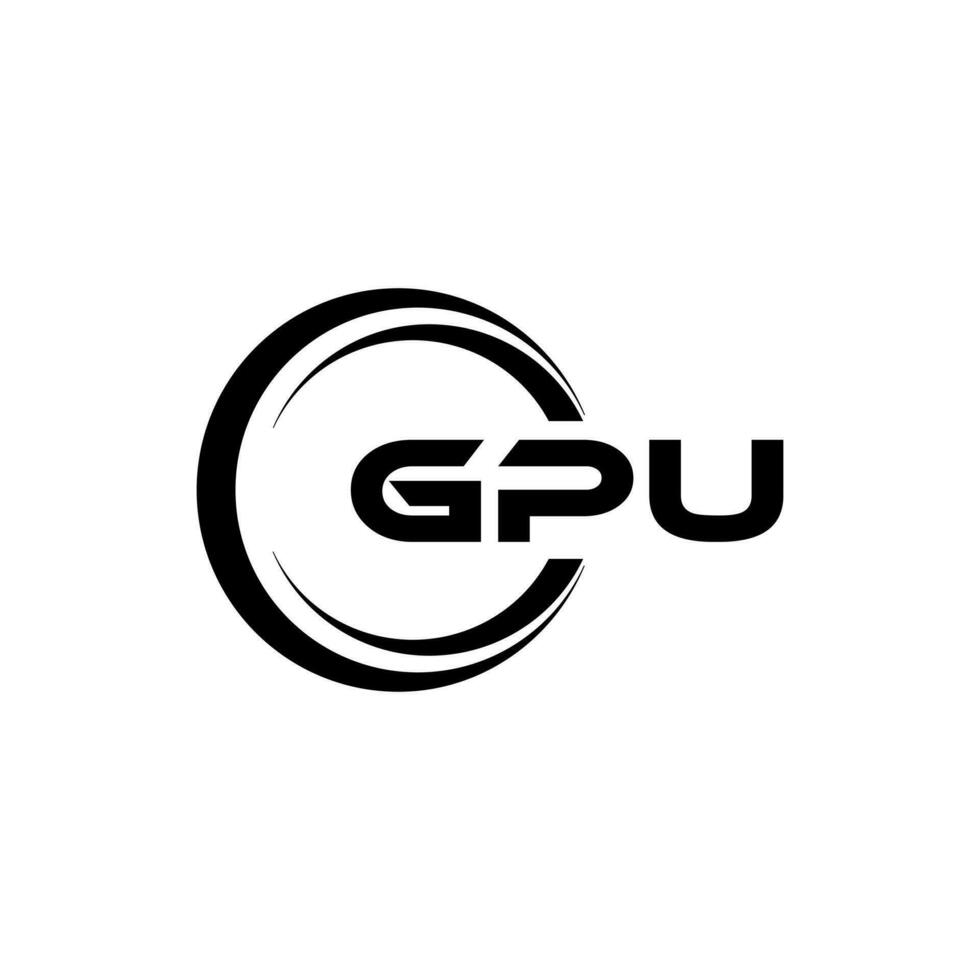 gpu logotipo projeto, inspiração para uma único identidade. moderno elegância e criativo Projeto. marca d'água seu sucesso com a impressionante isto logotipo. vetor
