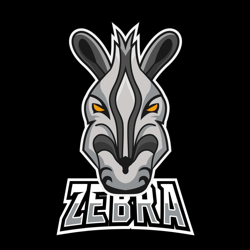 Modelo de logotipo do mascote zebra sport ou esport gaming, para sua equipe vetor