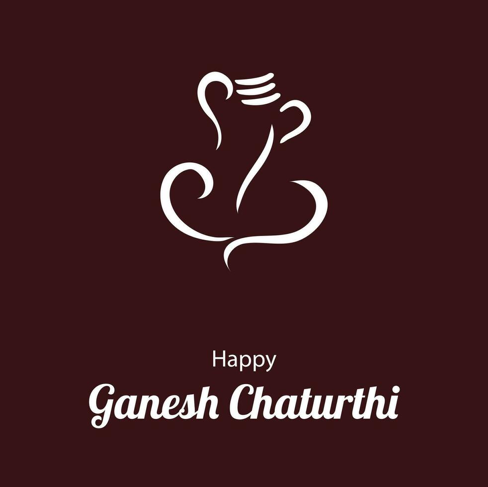 feliz ganesh chaturthi indiano hindu festival vetor celebração