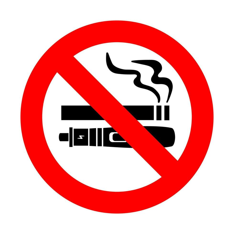 não fumar não Cigarro eletrônico placa. vetor