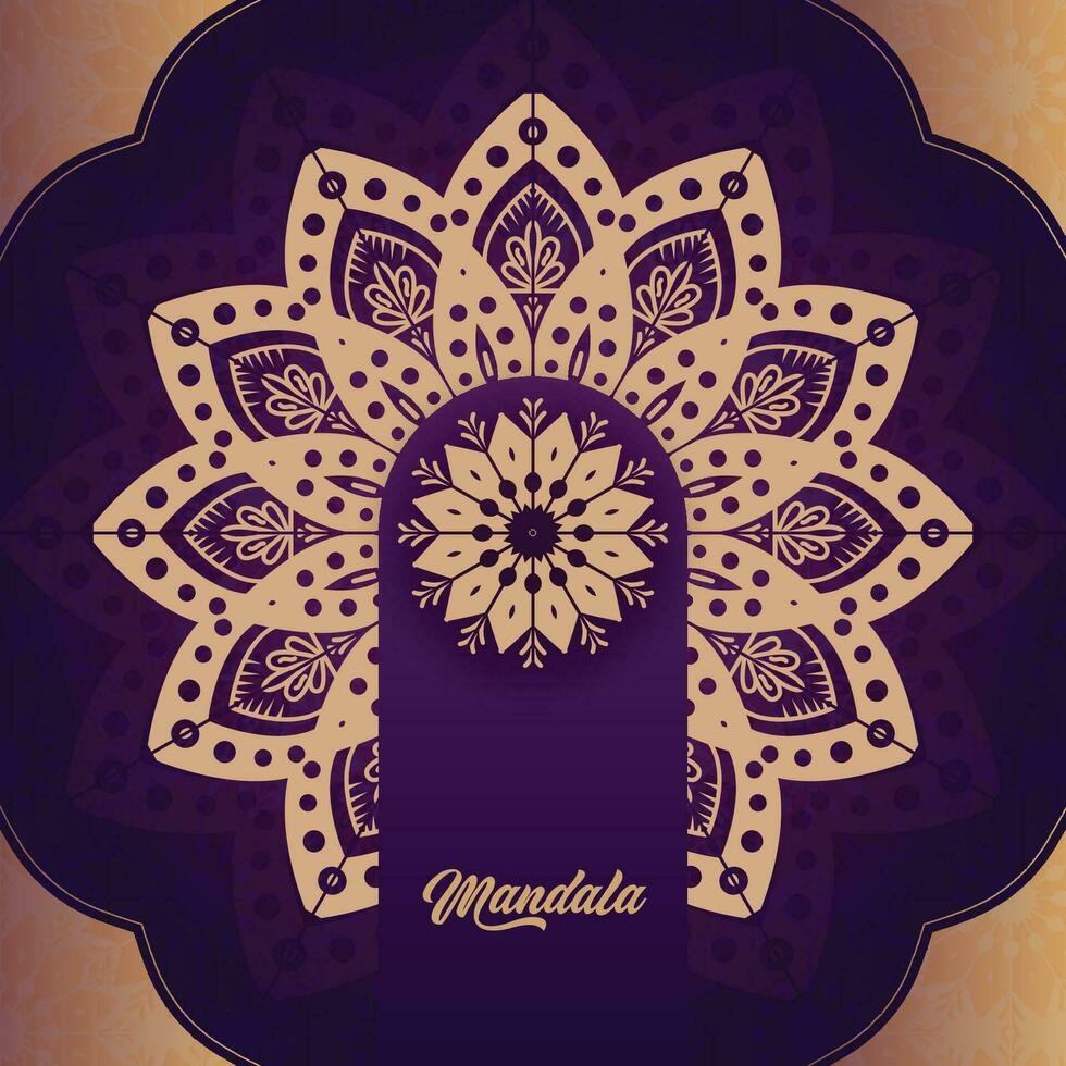 luxo mandala fundo Projeto para convite cartão, decoração feriado, fundo, e sites. vetor recursos, papel de parede, imprimir, poster, cartão, cobrir