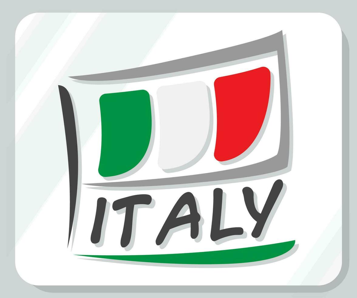 Itália gráfico orgulho bandeira ícone vetor