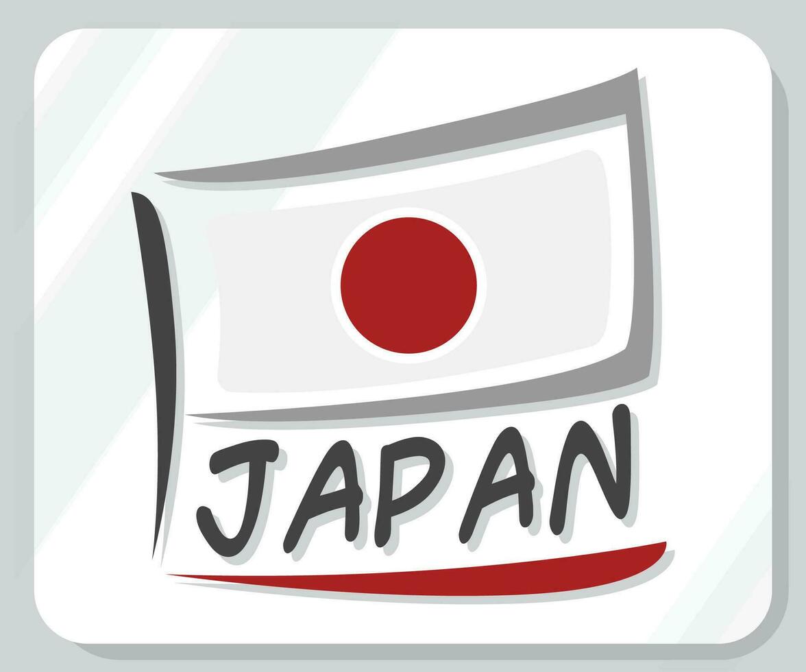 Japão gráfico orgulho bandeira ícone vetor