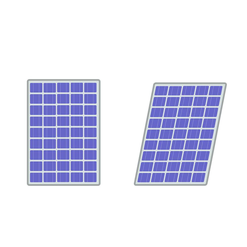 solar painel. Sol energia. alternativo eletricidade fonte, conceito do sustentável recursos. vetor ilustração isolado em branco.