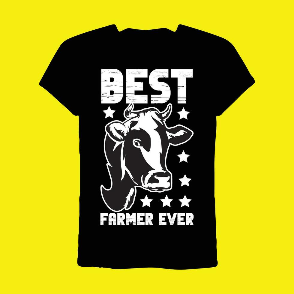 melhor agricultor sempre camiseta vetor