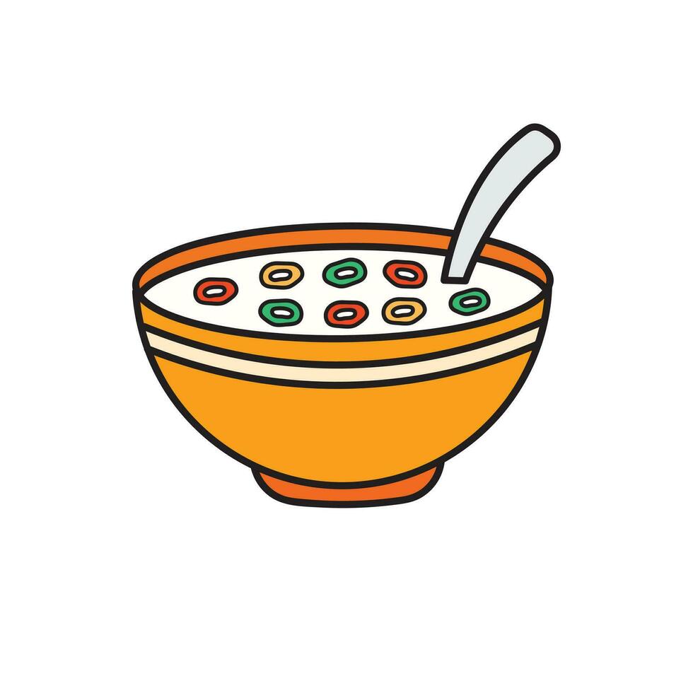 crianças desenhando desenho animado vetor ilustração cereal ícone isolado em branco fundo