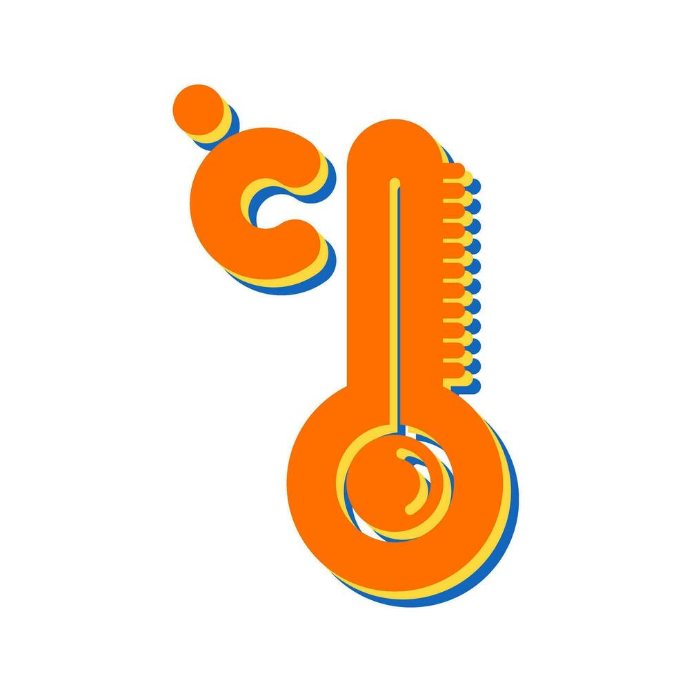 ícone de vetor de alta temperatura