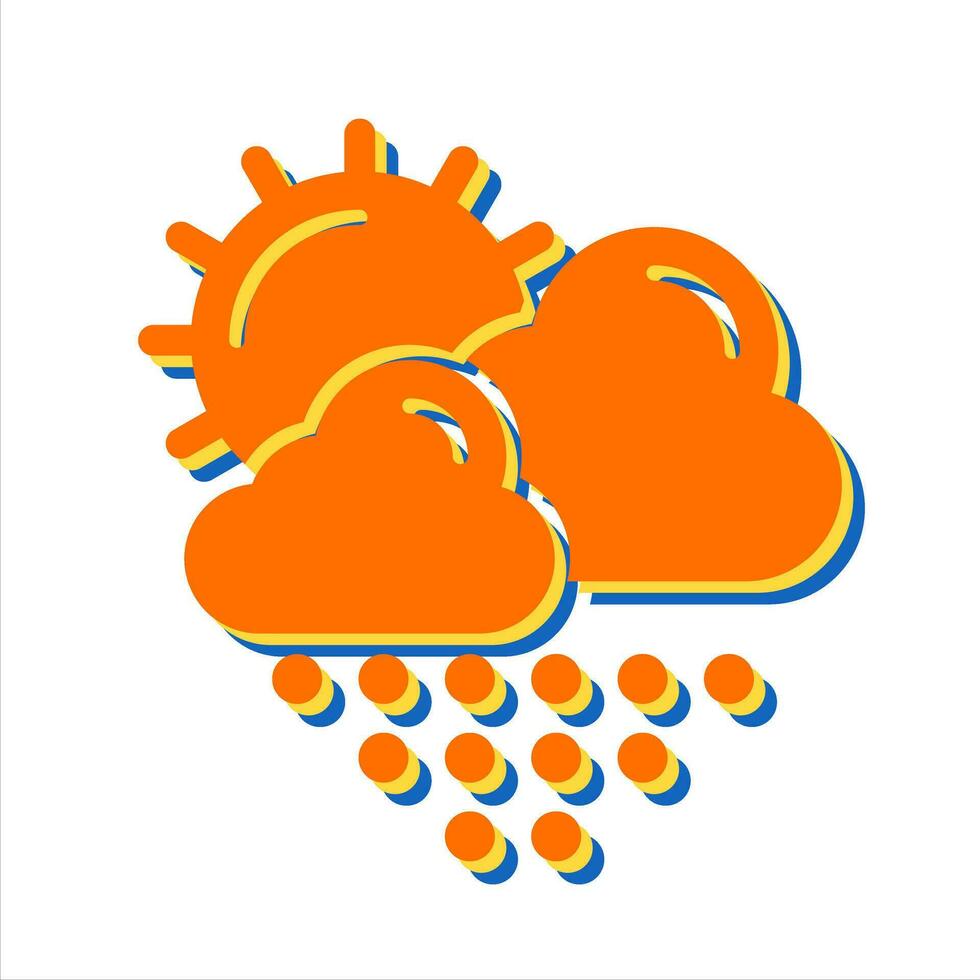 ícone de vetor de previsões meteorológicas