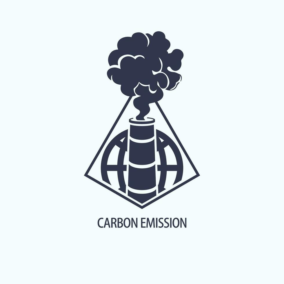 co2 emissão logotipo vetor