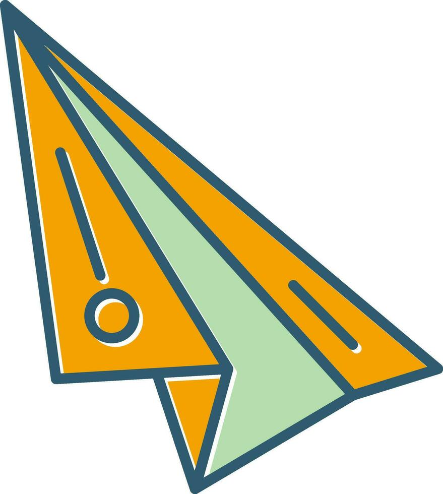 ícone de vetor de avião de papel
