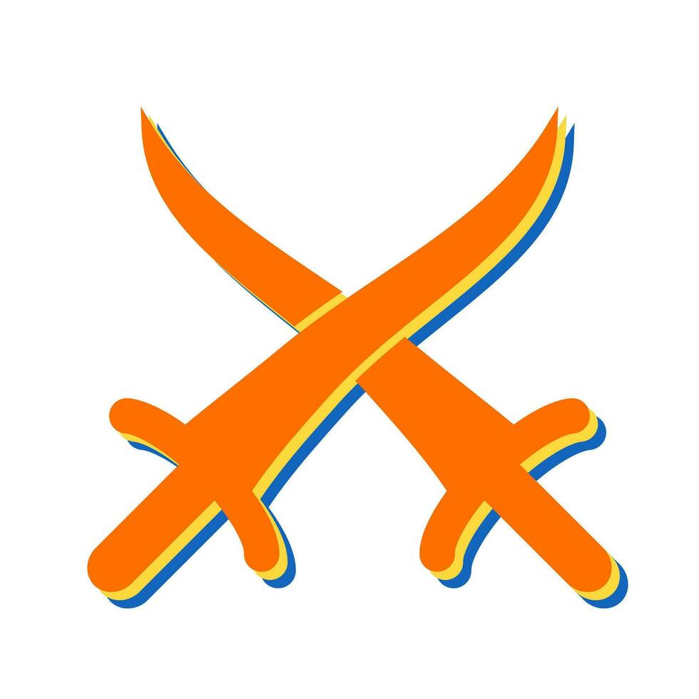 ícone de vetor de luta de espada