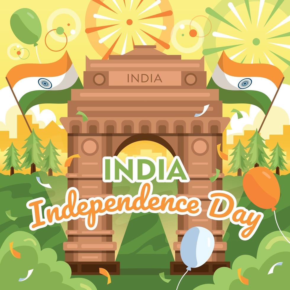 dia da independência da índia vetor