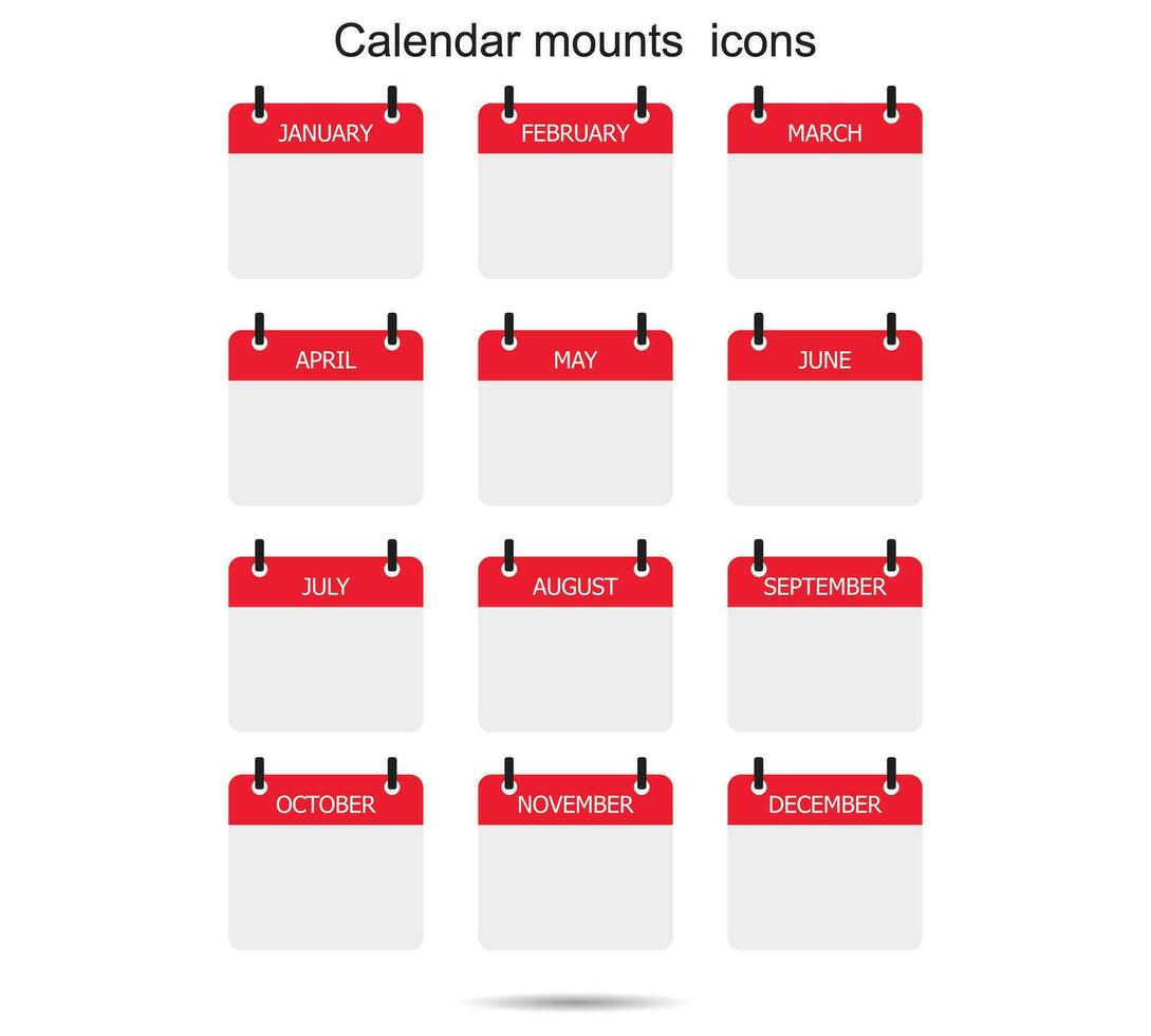 calendário montagens ícones, vetor ilustração.