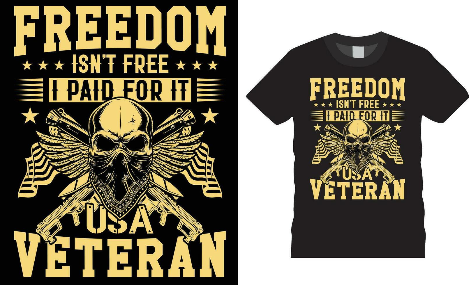 liberdade não é livre Eu pago para isto EUA veterano americano veterano camiseta Projeto vetor modelo.