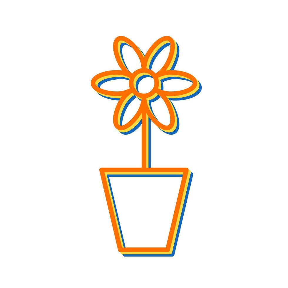 ícone de vetor de vaso de flores