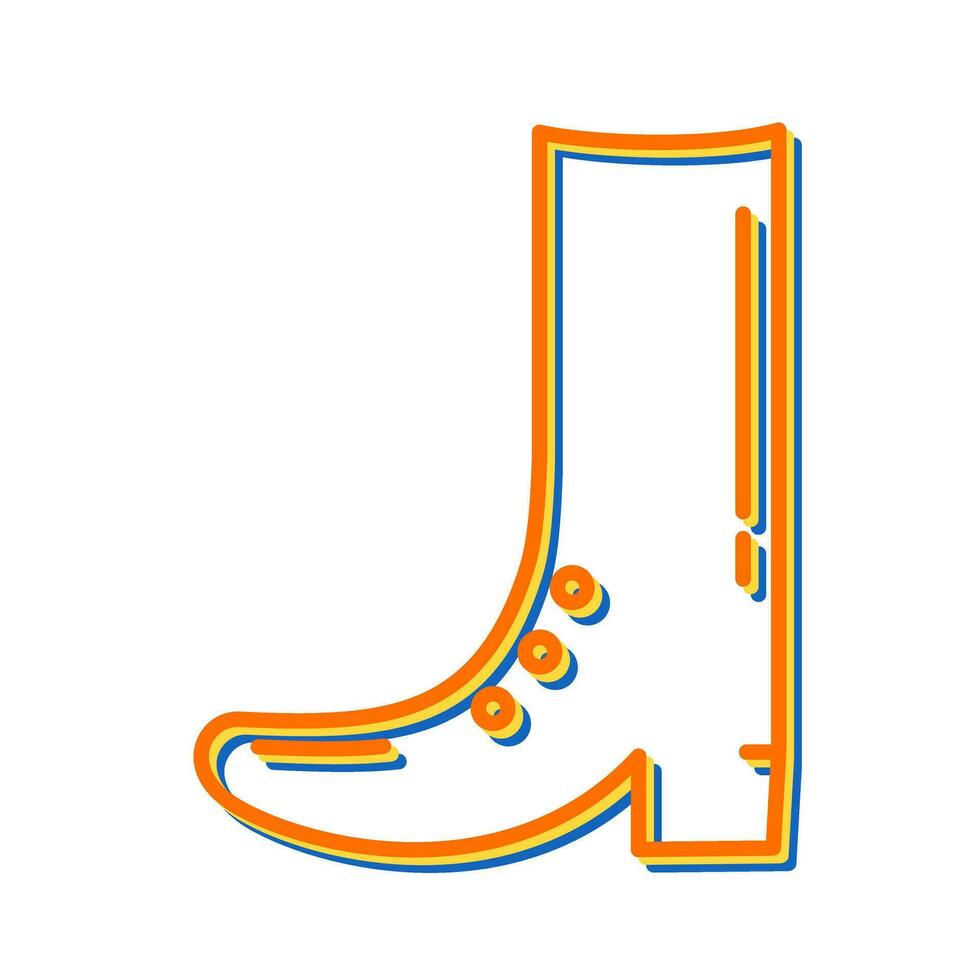 ícone de vetor de bota de cowboy