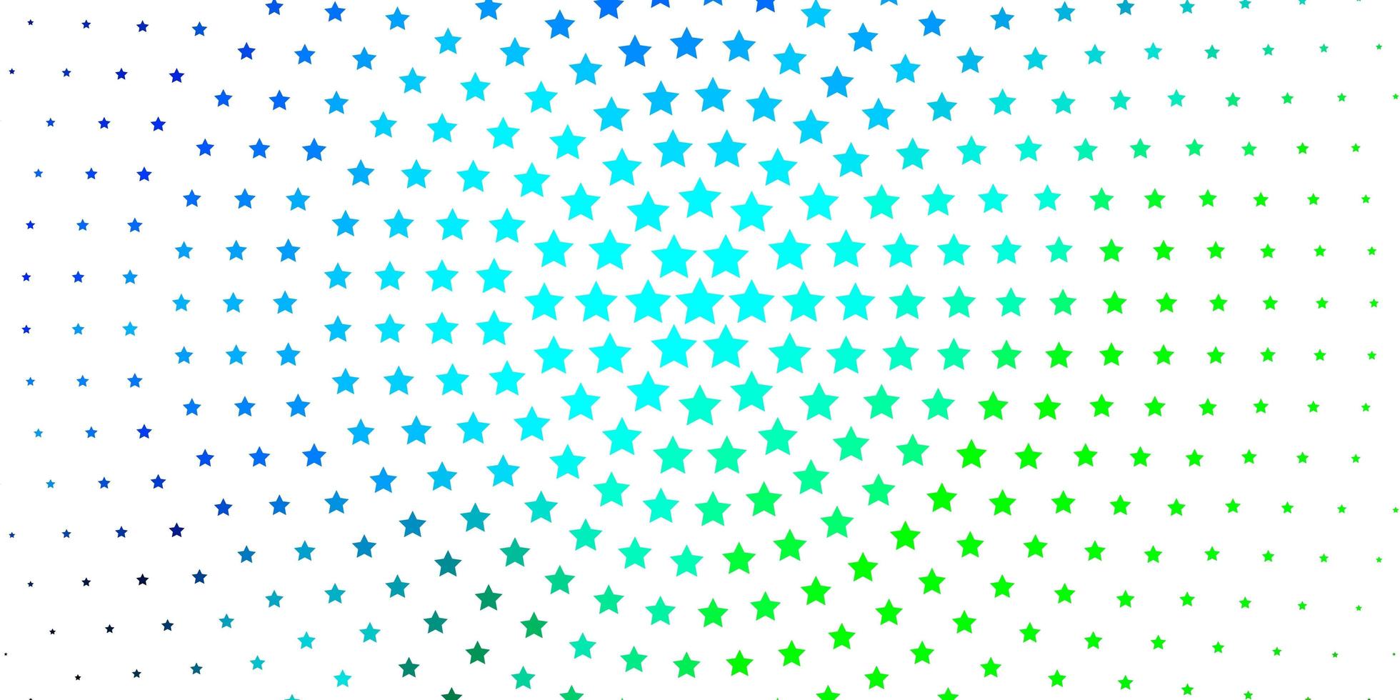 padrão de vetor azul e verde claro com estrelas abstratas. ilustração colorida com estrelas gradientes abstratas. design para a promoção de seus negócios.