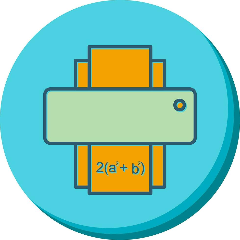 imprimir ícone de vetor de folha de matemática