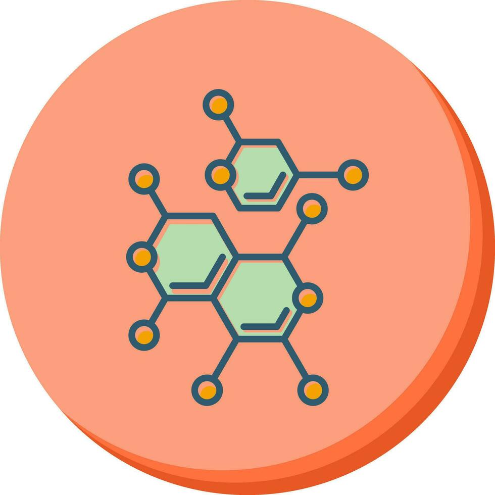 ícone de vetor de moléculas