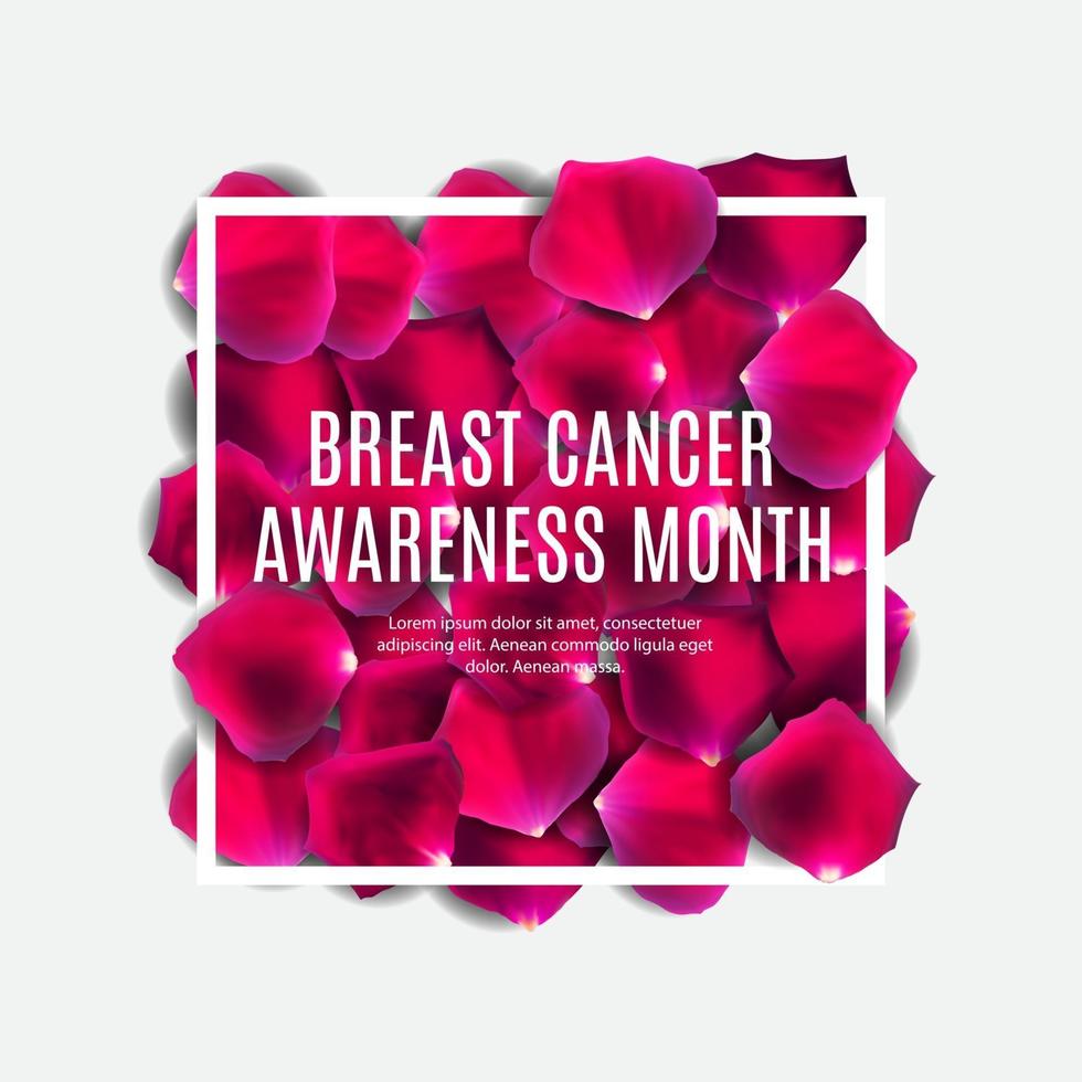 ilustração em vetor fundo fita rosa mês de conscientização do câncer de mama