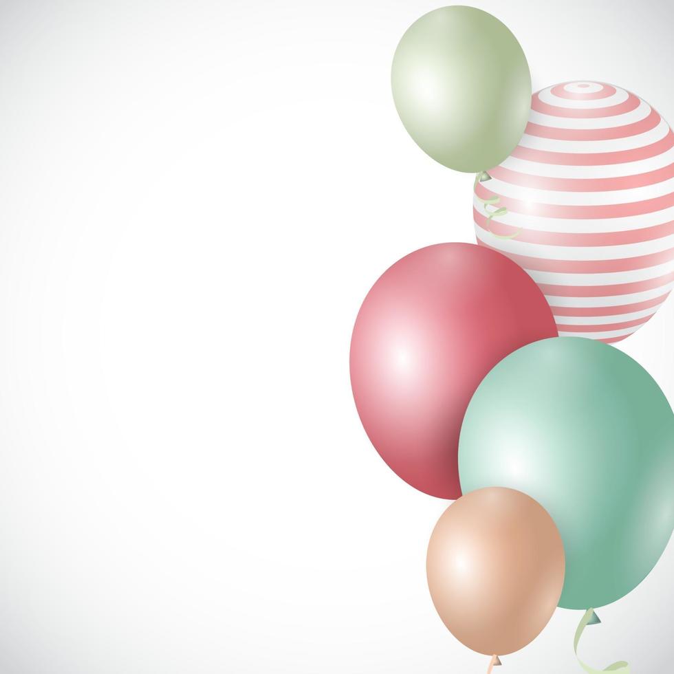 ilustração vetorial de fundo de balões coloridos vetor