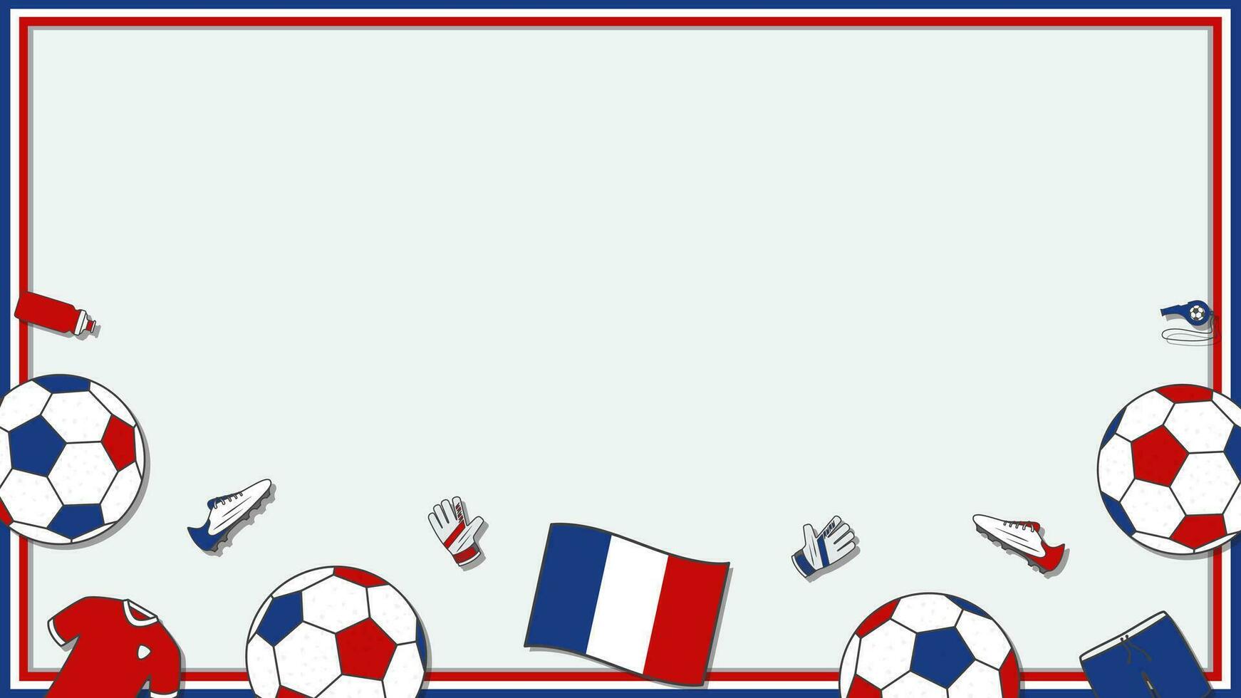 futebol fundo Projeto modelo. futebol desenho animado vetor ilustração. futebol dentro França