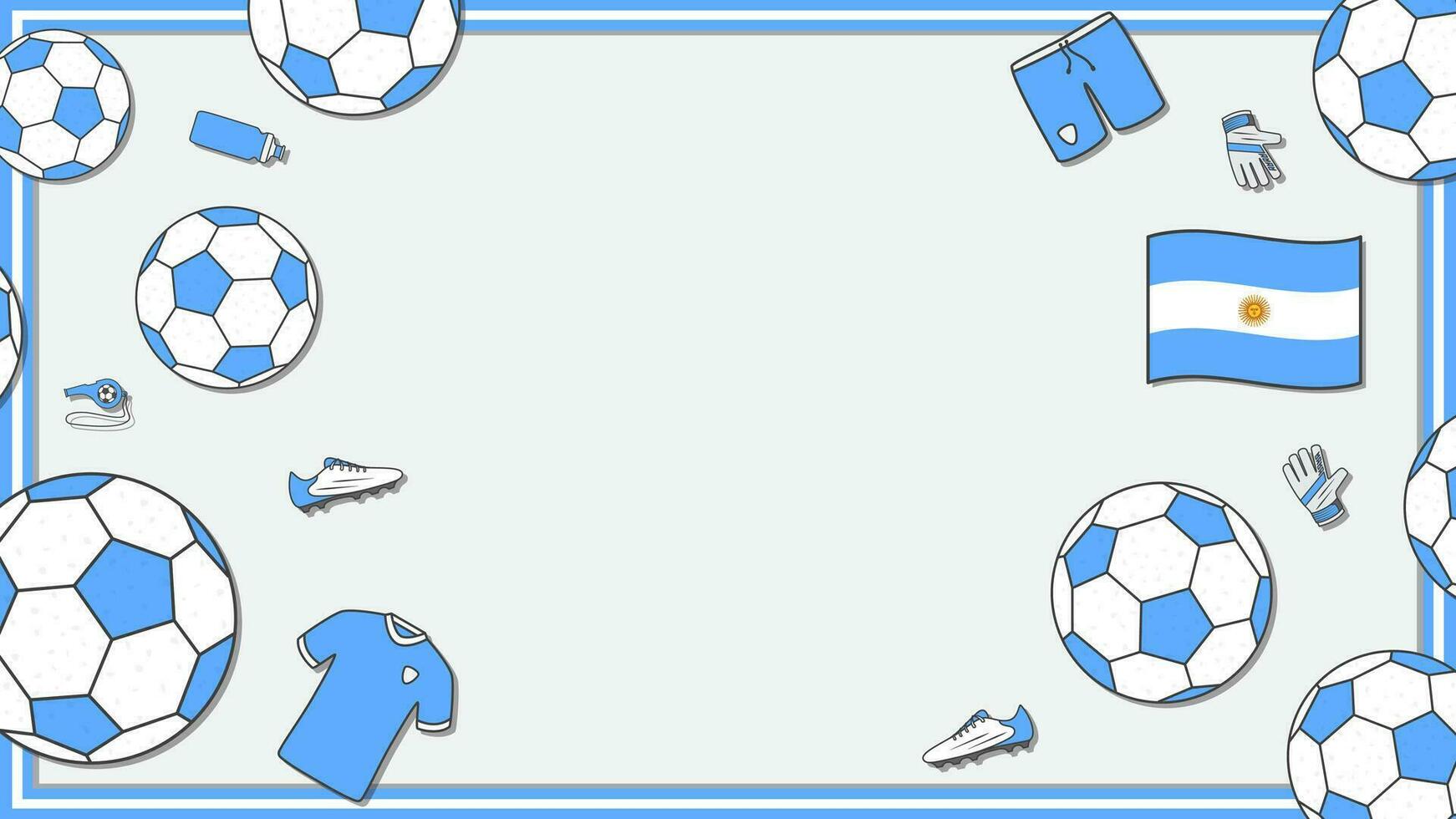 futebol fundo Projeto modelo. futebol desenho animado vetor ilustração. esporte dentro Argentina