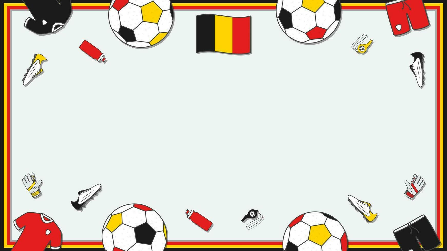 futebol fundo Projeto modelo. futebol desenho animado vetor ilustração. campeonato dentro Bélgica