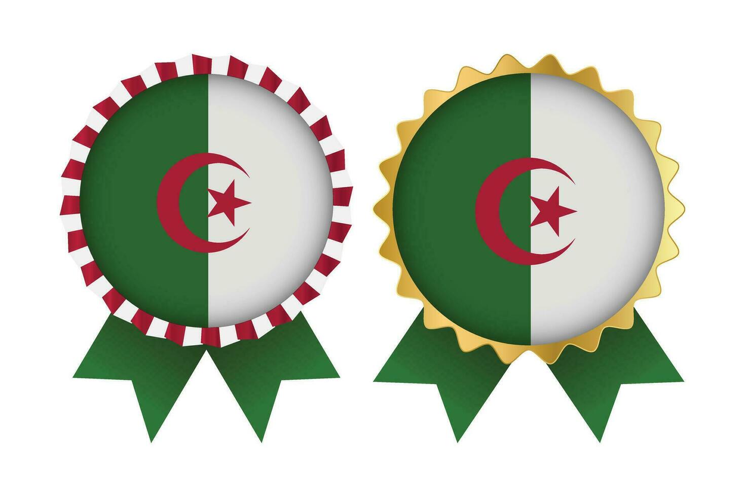 medalha conjunto desenhos do Argélia modelo vetor