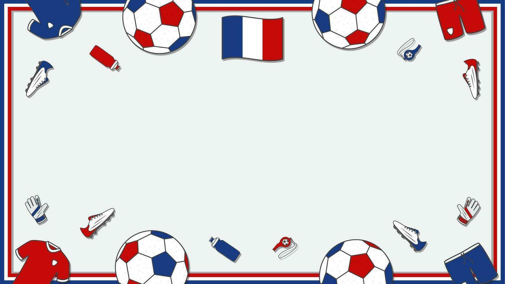 futebol fundo Projeto modelo. futebol desenho animado vetor ilustração. campeonato dentro França