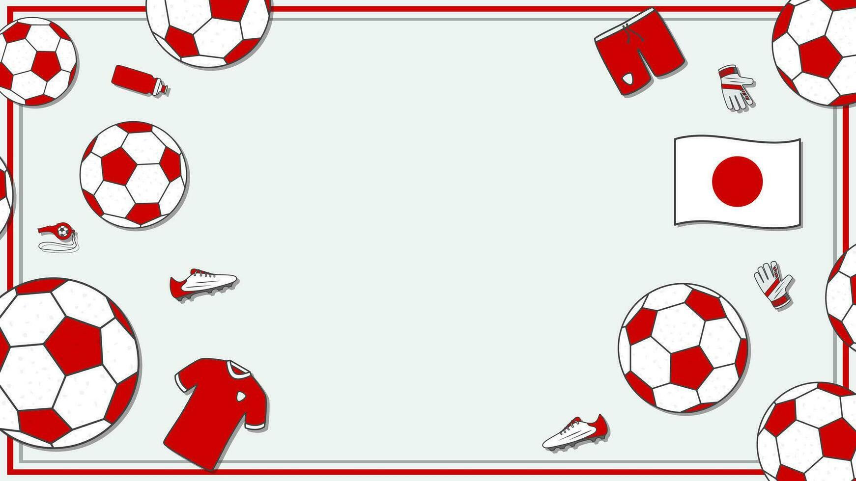 futebol fundo Projeto modelo. futebol desenho animado vetor ilustração. esporte dentro Japão