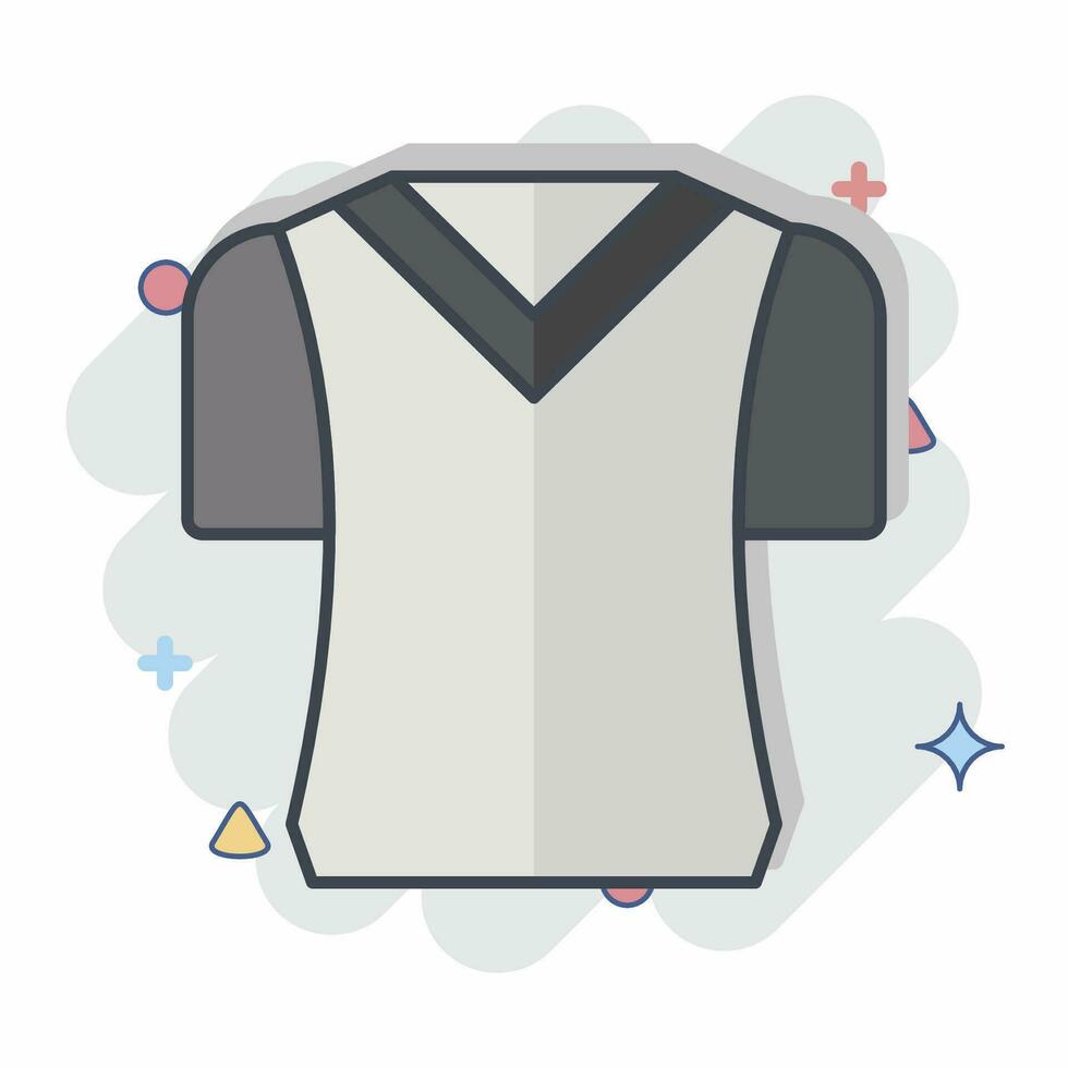 ícone t camisas. relacionado para acampamento símbolo. quadrinho estilo. simples Projeto editável. simples ilustração vetor