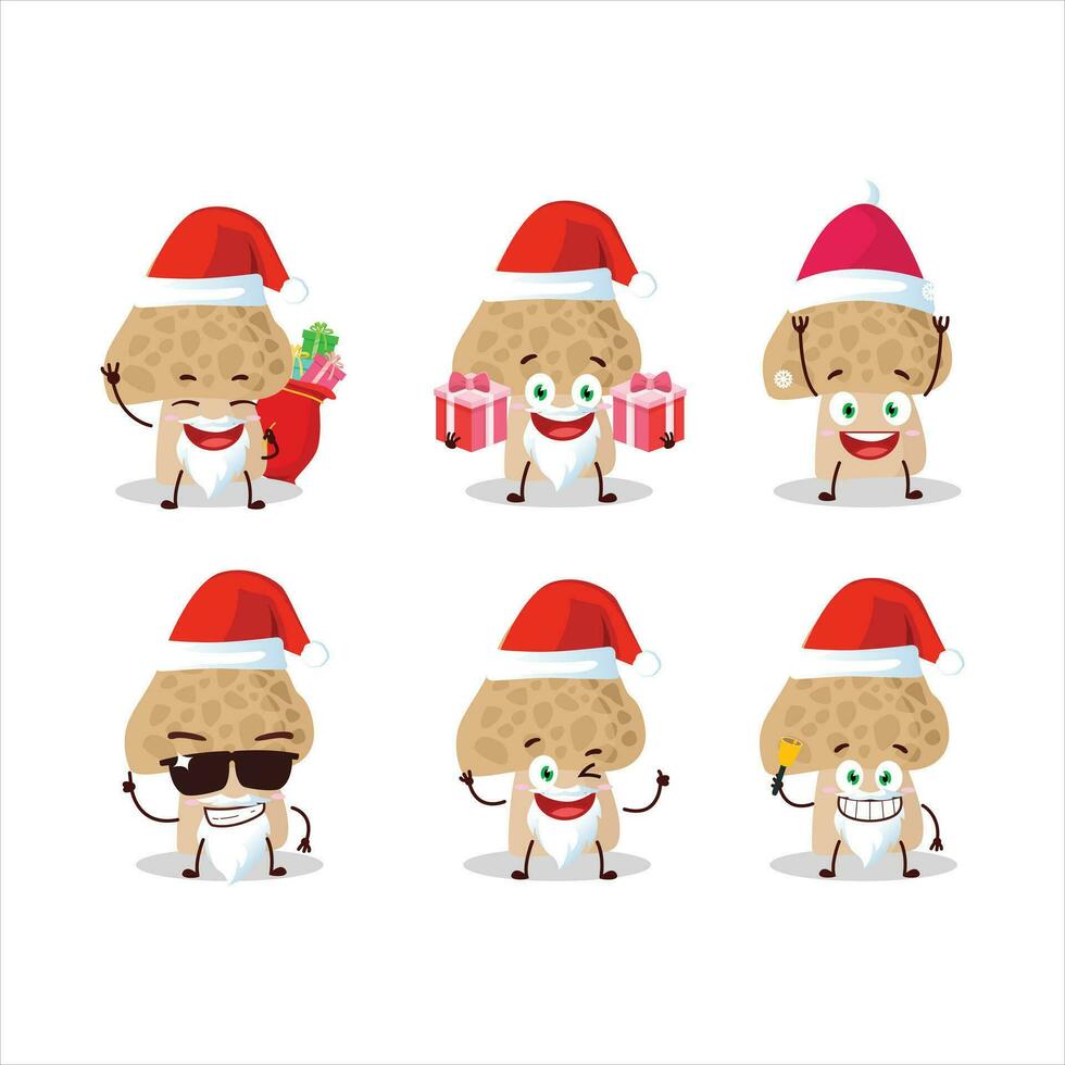 santa claus emoticons com morel desenho animado personagem vetor