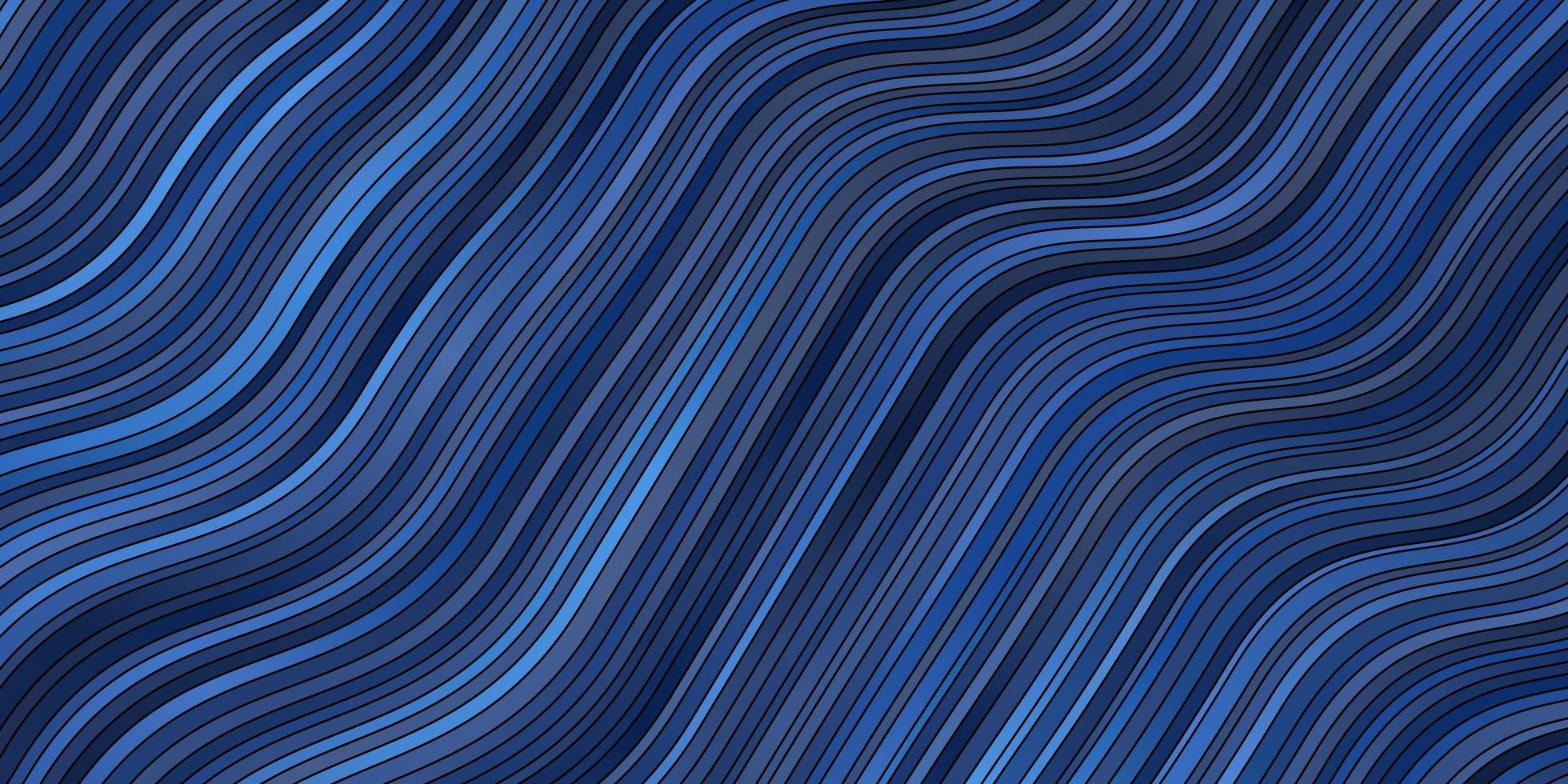 pano de fundo azul claro do vetor com curvas. ilustração abstrata com linhas gradientes curvas. modelo para celulares.