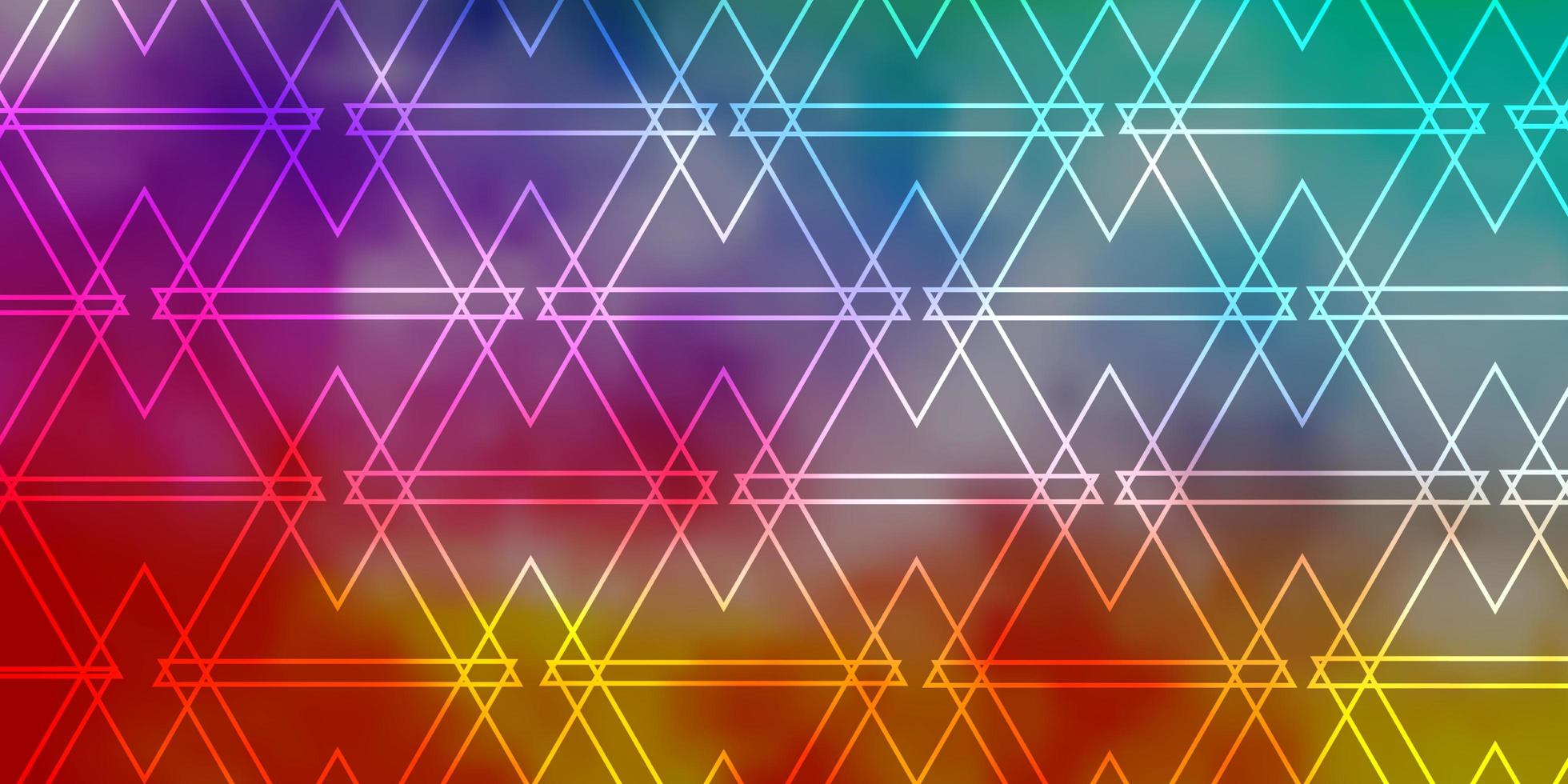 modelo de vetor multicolor de luz com cristais, triângulos. triângulos em abstrato com gradiente colorido. melhor design para cartazes, banners.
