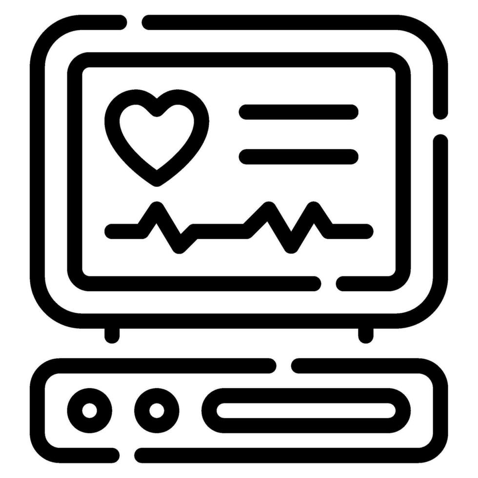 ekg máquina ícone ilustração, para rede, aplicativo, infográfico, etc vetor