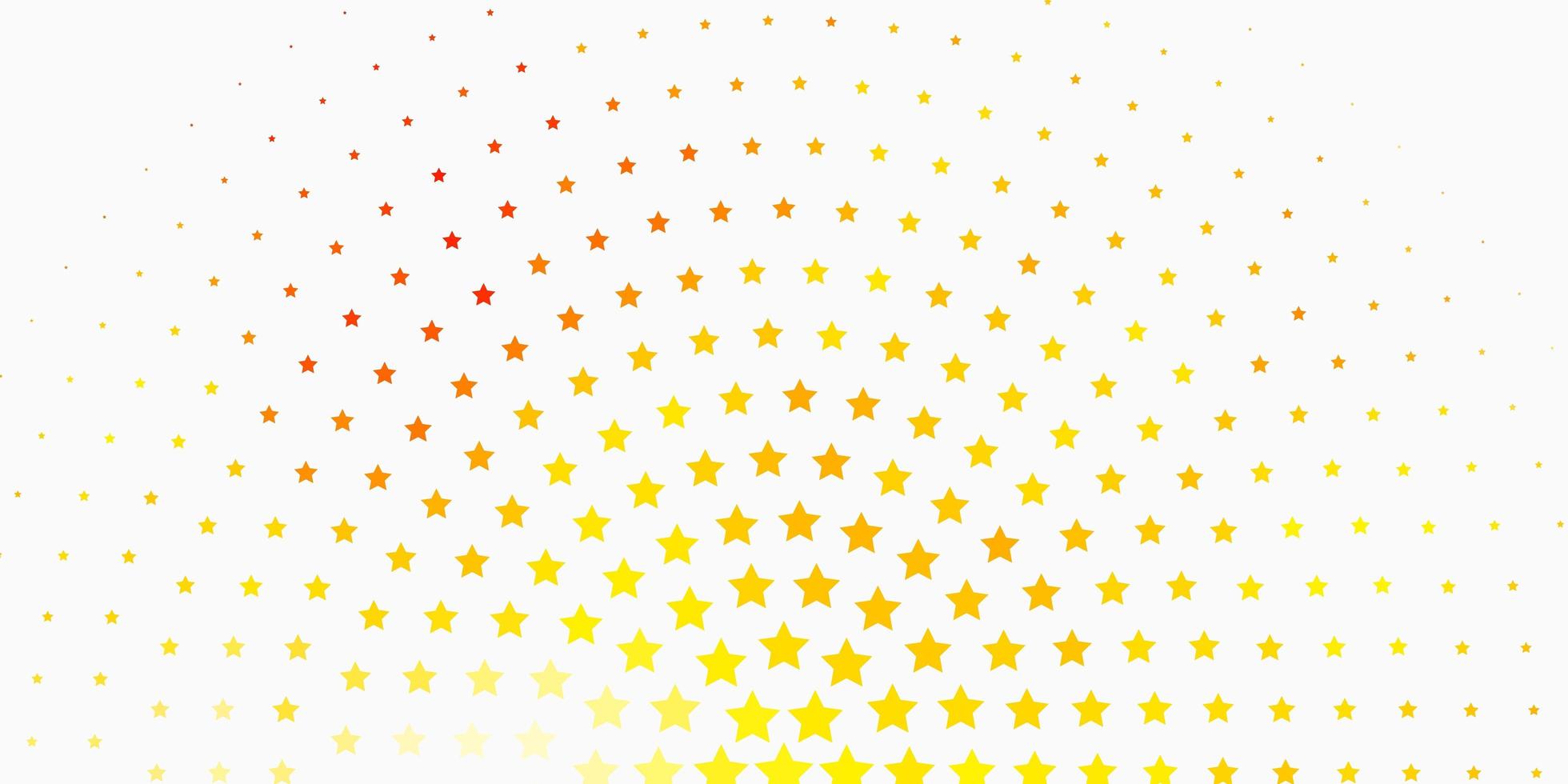 textura de vetor laranja clara com belas estrelas. ilustração abstrata geométrica moderna com estrelas. padrão para embrulhar presentes.