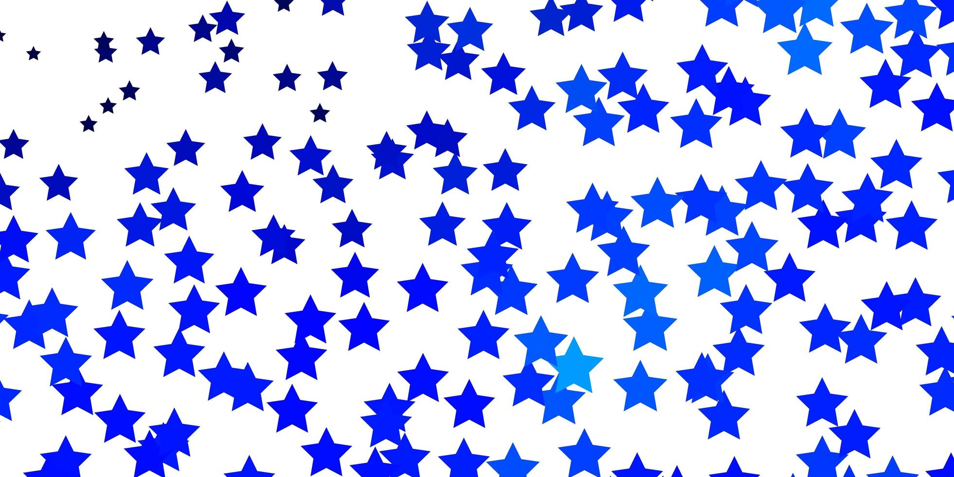 textura vector azul escuro com belas estrelas. ilustração colorida com estrelas gradientes abstratas. padrão para sites, páginas de destino.